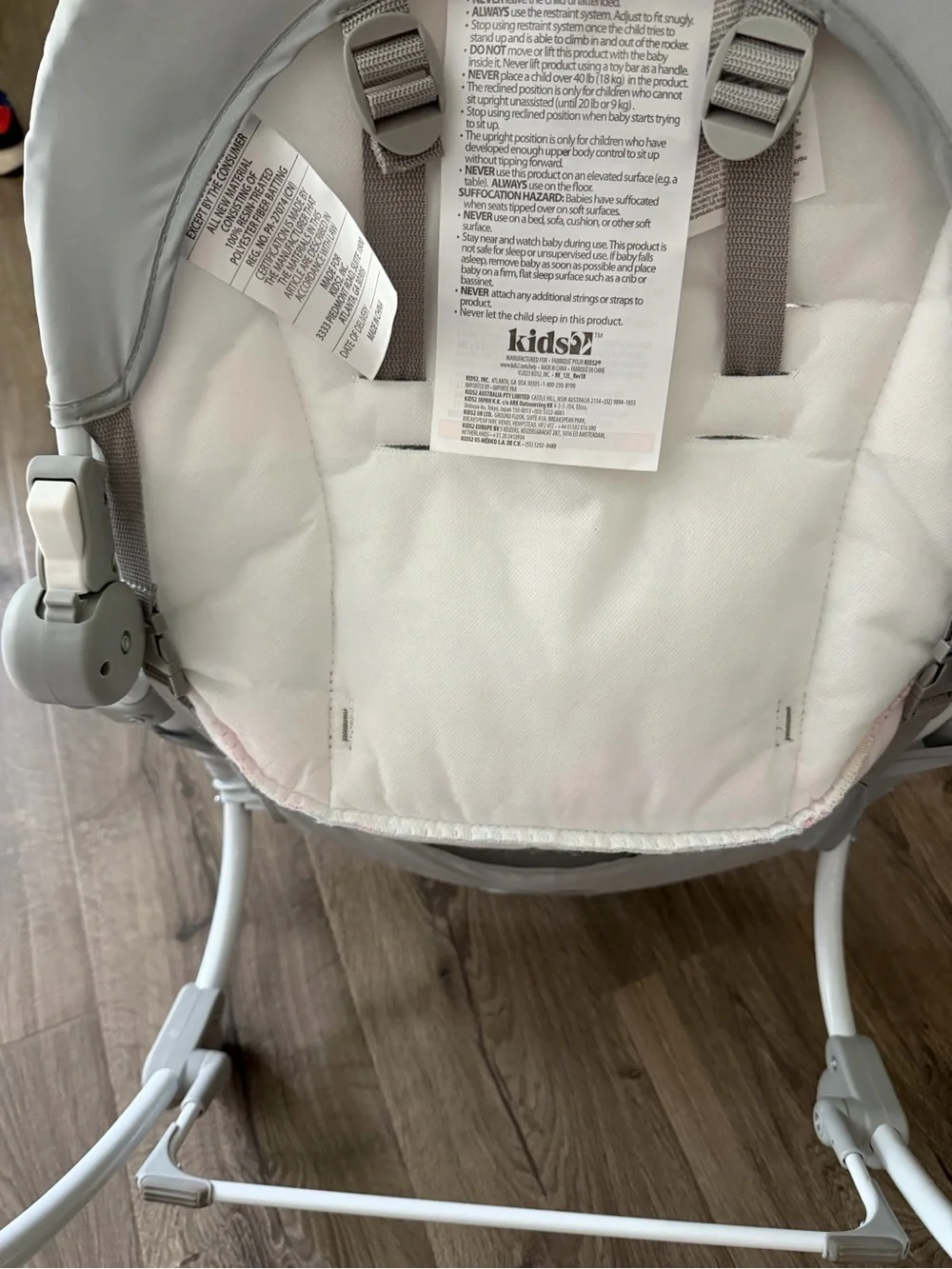 Bright Starts Rosy Rainbow Infant to Toddler Rocker with Vibrations, Baby Seat